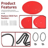 Honda Z50R Red Front Side Number Plate & Mount Clips Bands Kit (1979–1987)