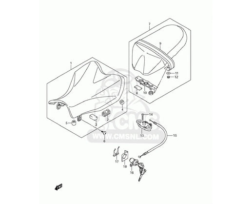 Suzuki GSX-R1000 2x Rear Fairing Seat Bolts Shoulder Screws (2012–2014)