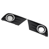 Honda Pilot Front Bumper Fog Light Covers w/Chrome Ring (2012-2015)
