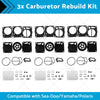 Sea-Doo SP SPI SPX HX GS GSI GSX 3 x Carburetor Rebuild Kit (1990-2002)