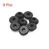 Car Motorcycle 8pcs 6mm Black Rubber Shock Absorber Bushings