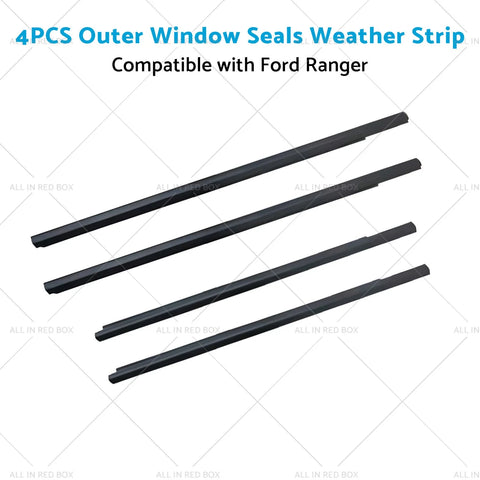 Ford Ranger 4 x Outer Door Window Rubber Seals (2012-2021)