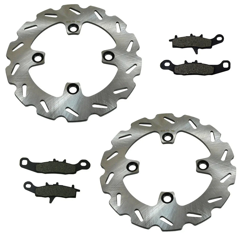 Kawasaki Prairie 650 4x4 2 x Front Wave Brake Rotors & Pads (2002–2003)