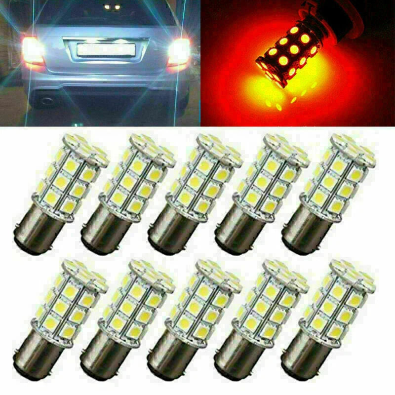 Marine Boat - 2 x Bulbs 27-SMD BA15D LED Interior Lights (1004, 1076, 1142)