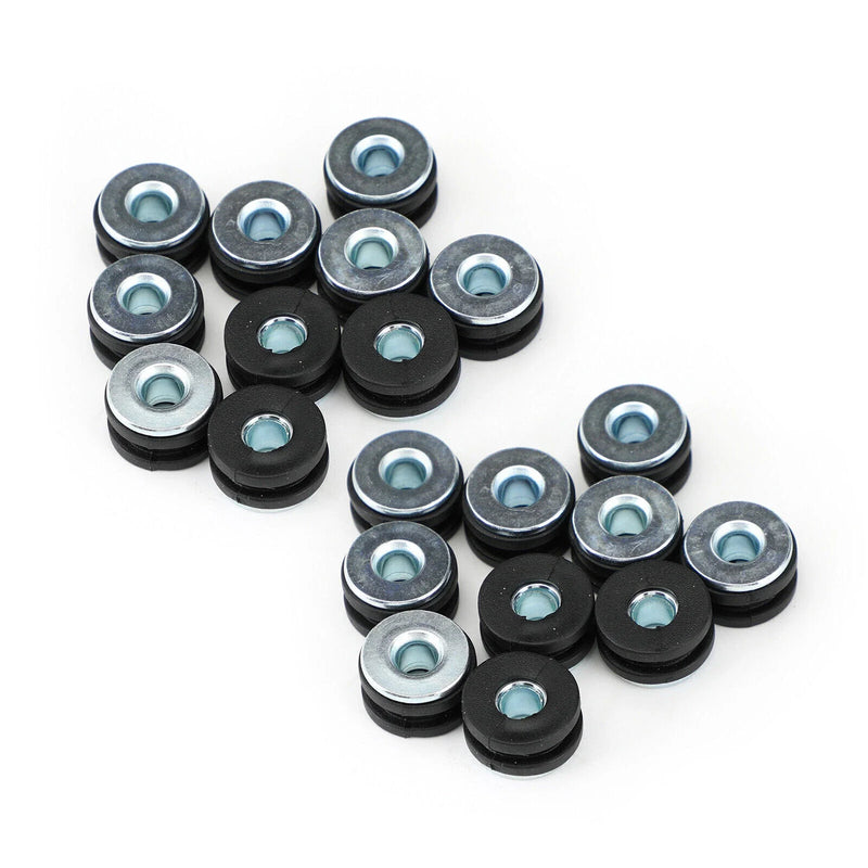 Motorcycle Scooter 20 x Side Cover Fairing Rubber M6 Eyelets (F2)