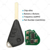 Subaru Impreza, Liberty, Forester, Outback 3B Remote Key (2004-2010)