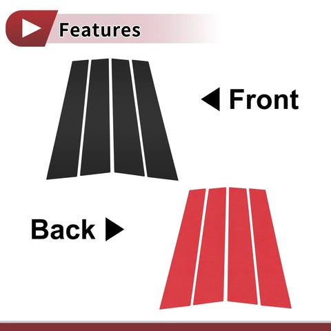 Chevrolet Malibu Front Left Right Door Pillar Window Trim (2004-2007)