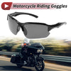 Motorcycle Deep Gray Lens Black Frame Tri-acetel Cellulose PC Goggles
