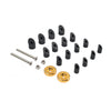 Gold Motor 7/8'' 1'' Handlebar Grips & End Cap Slider Plug