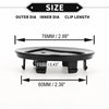 Porsche 911 (1965-2021) - Gloss Black Car Wheel Hub Center Cap 76mm