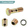Motorcycle Set 2 x M12x1.25 45mm 6-Hole Hollow Bolt Screw with Washer