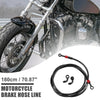 Motorcycle 90 Degree Brake Hose Braided Line Clutch Tube 180cm Black