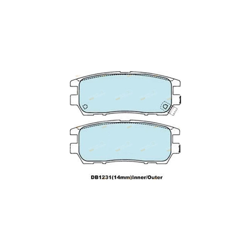 Mitsubishi Nimbus UG Rear Disc Brake Pad Set GCT (1998 - 2004)