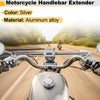 Motorcycle Balance Bar Extender Bracket Center Hole Silver Tone 1 Set