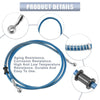 Motorcycle 66.93" 10mm Hydraulic Brake Line Oil Hose Pipe Stainless Steel Blue