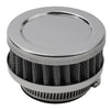Motorcycle Air Filter Cleaner / 45MM Round Tapered Rubber Silver