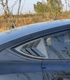 Tesla Model 3 Rear Side Window Louver Shutter Cover CF Style (17–23)