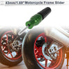 10.5mm Aluminum Alloy Plastic Motorcycle Slider Frame Bolt 1 Set Green