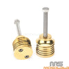 Harley Dyna Cafe Racer Brass 1" Handlebar Riser Clamps