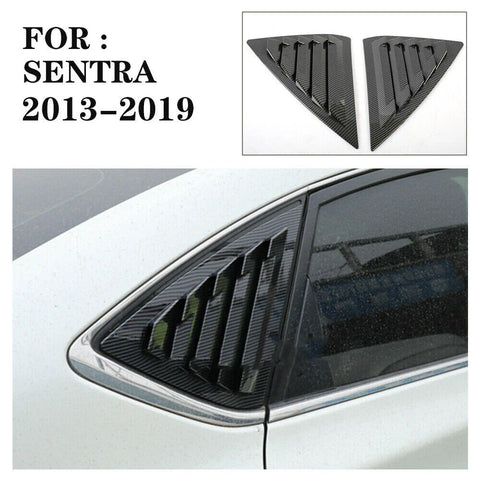 Nissan Sentra Sedan Carbon Fiber / Window Louver Vent Cover (2013–2019)