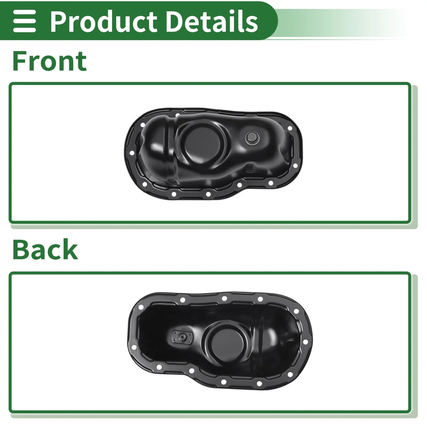 Engine Oil Pan for Toyota Tacoma 2006-2013 - 1 x Iron Black