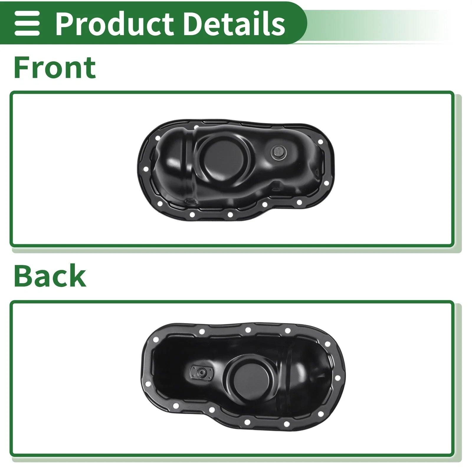 Engine Oil Pan for Toyota Tacoma 2006-2013 - 1 x Iron Black