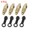 Motorcycle 4Pcs / M10x1mm Banjo Bolt Bleeder Screw with Cap