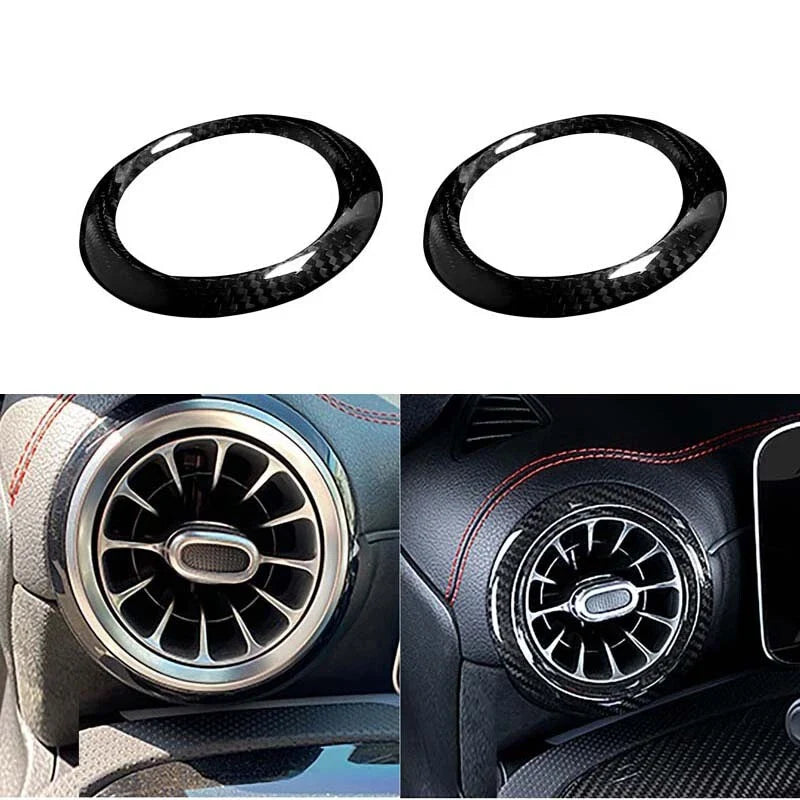 Benz CLA 2020 Carbon Fiber Side Air Condition Outlet Vent Cover Trim Fit