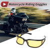 1 x Motorcycle Riding Goggles, Yellow Lens, Black Frame Cycling Sunglasses