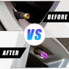 Cars Motorcycles Tower Shape Air Valve Cover Purple Dustproof Caps 4 Pcs