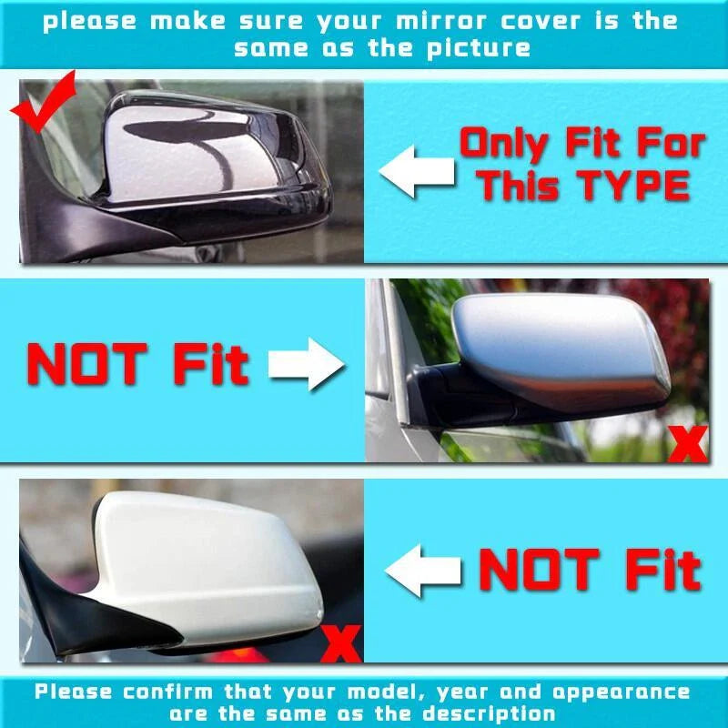 BMW E60 F10 F11 F06 F12 F13 F01 F02 Gloss Black Mirror Cover Caps (2008-2017)