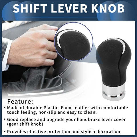Toyota Hilux Revo (2015-2020) Plastic Leather 6 Speed Gear Shift Knob