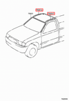 Toyota Hilux RZN169 RZN168 RZN149 RH LH Roof Moulding