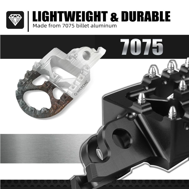 Honda CR125R CR250R CRF150R CRF250R CRF450R Billet Foot Pegs (2000-2023)