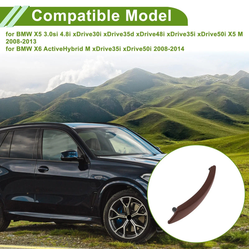 BMW X5 (2008-2013) Reddish Brown Door Panel Handle Trim Cover