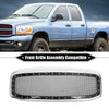Dodge - Chrome Silver Tone Gloss Black Front Grille Assembly