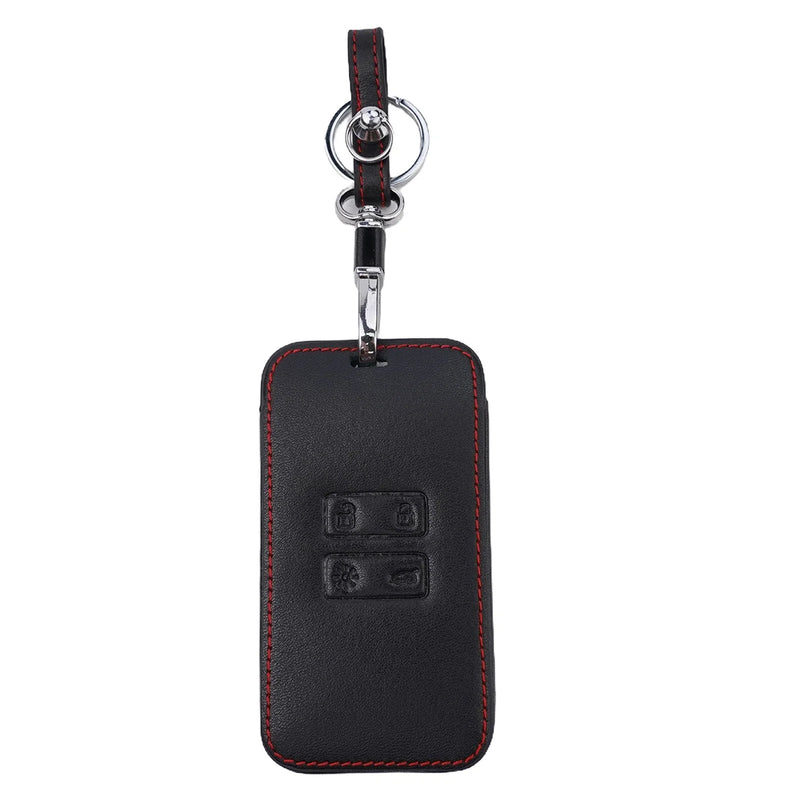 Koleos Kadjar Captur Leather Car Remote Key Cover Fob Case Holder