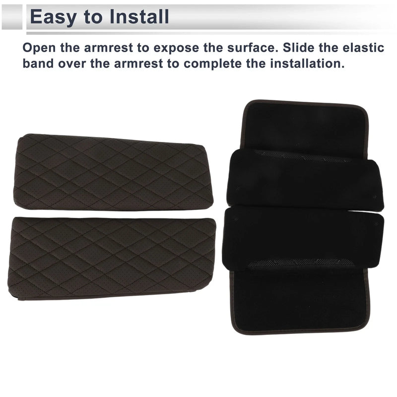BMW 7 Series Deep Brown Center Console Cover with Storage Bag (2016 - 2022)