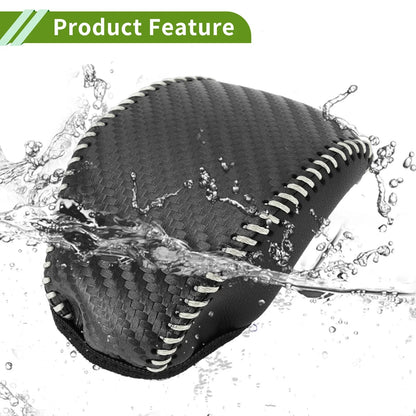 Gear Shift Knob Cover for Toyota RAV4 2019-2024 Black Carbon Fiber