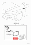 Corolla ZZE122 ZZE121 Side Repeater Turn Signal Lamp