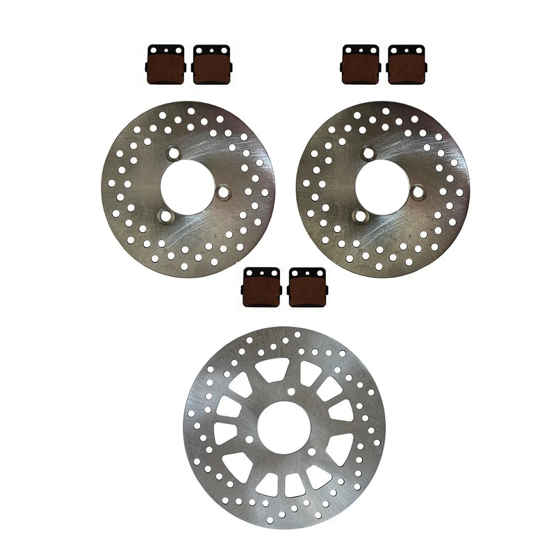 Honda TRX250X Fourtrax Front & Rear Disc Rotors & Pads (1987-1992)