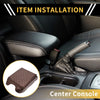 Ford F-150 Microfiber Leather Carbon Fiber Brown Armrest Cover (2004-2023)