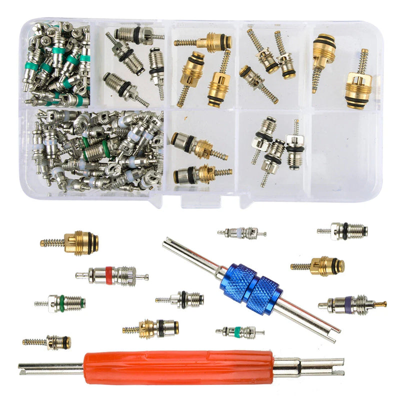 A/C Valve Core Assortment R134A R12 w/  Remover Tool