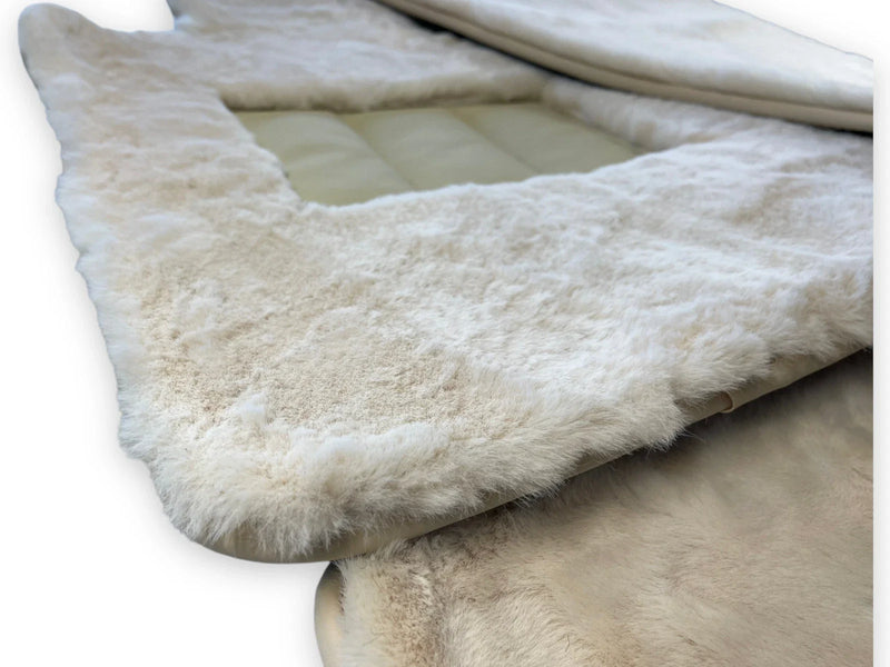 Rolls Royce Phantom White Sheepskin Floor Mats (2003-2016)