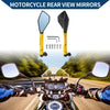 M8 / M10 M8/M10 1x Prismatic Shape Black Gold Tone Rear View Mirrors