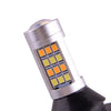 42-LED Dual Color Switchback White-Amber 1156 P21W DRL Driving Light Bulbs 2 pcs