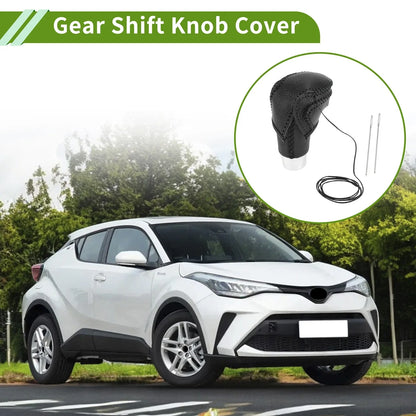 Gear Shift Knob Cover for Toyota CH-R 2018-2022 Pebbled Black Faux Leather