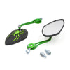 8mm 10mm Rearview Side Wing Mirror Pattern Green
