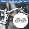 Motorcycle Mirror Hole Plug M10x1.25 Right-Hand Screws Silver Tone