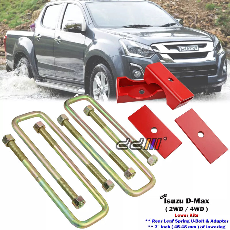 Isuzu D-Max 2WD / 4WD 2" Rear Lower Suspension Block Kits (2012-2020)